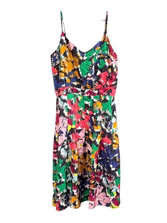 J. Crew Dresses & Skirts - J.Crew 100% Silk Brushstroke Abstract Floral Fit & Flare Dress Size 2 Lined